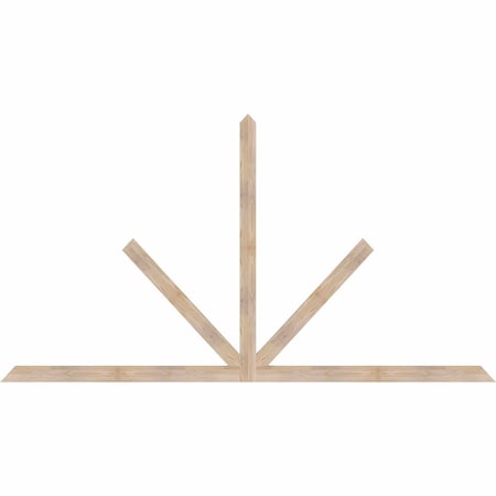 Ekena Millwork Saratoga Smooth Timber Gable Bracket, Douglas Fir, 108"W x 58"H x 1 1/2"D x 3 1/2"F, 13/12 Pitch GBW108X58X0204SAR00SDF